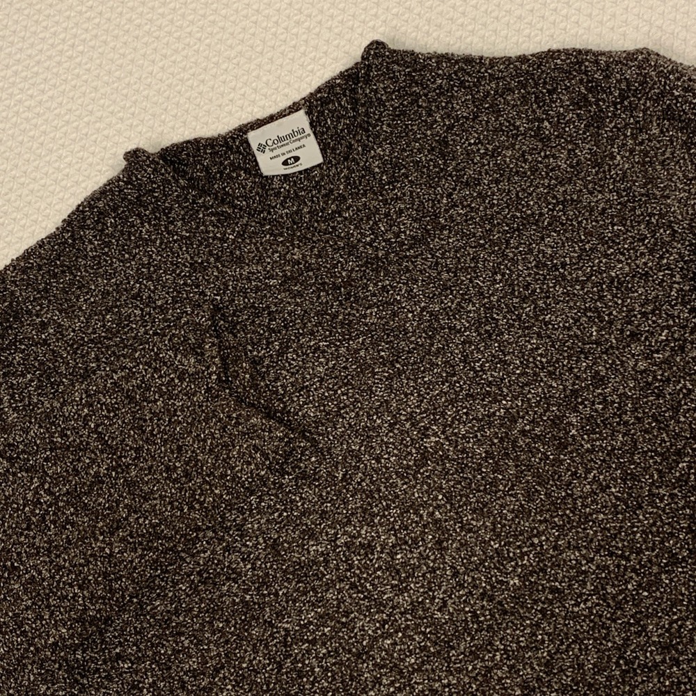 Vintage Columbia Marled Knit Crewneck Sweater Womens M Brown Gorpcore Pullover